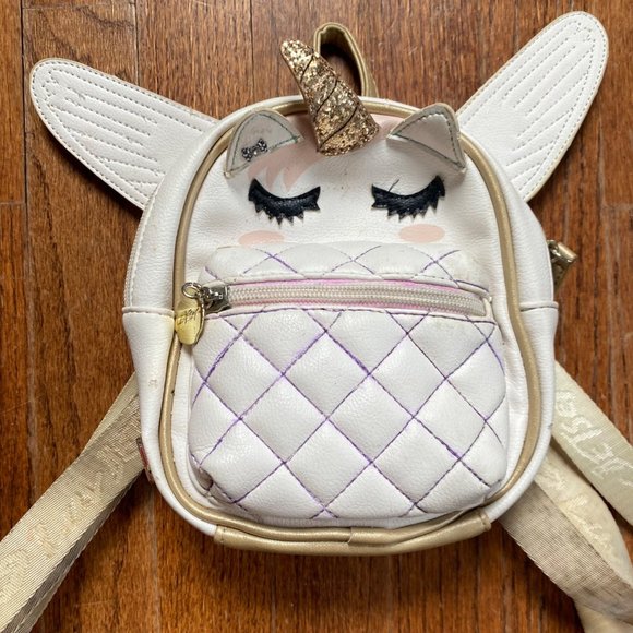 Betsey Johnson Handbags - Betsey Johnson Backpack Tiny Mini Purse Unicorn Bag Girls Womens White Quilted